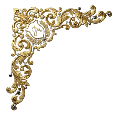 decorative gold scroll motif